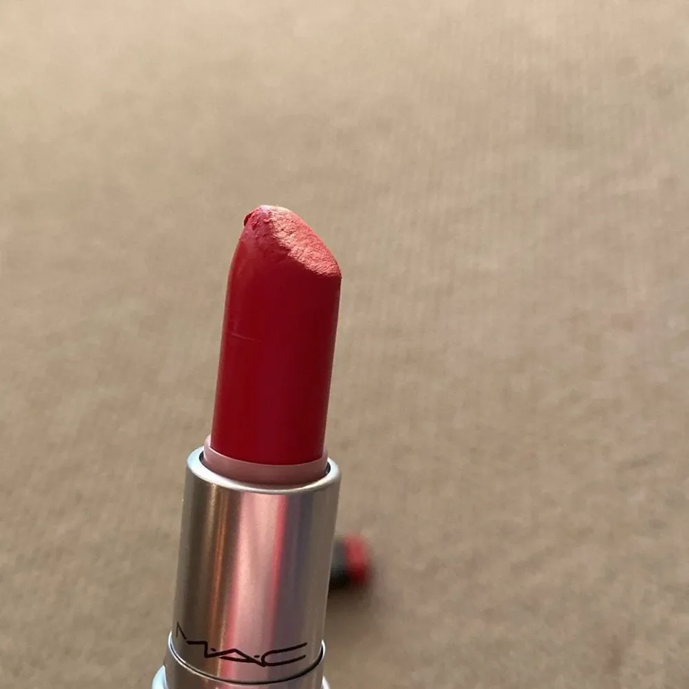 Mac Retro Matte Lipstick 702 Dangerous Red Full Size Swatched Like New with Box